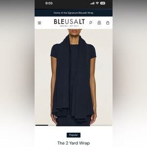 BLEUSALT The 2 Yard Wrap in Navy 💙 EUC